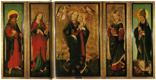 Неизвестный немецкий художник XV века. Мадонна с младенцем и святыми