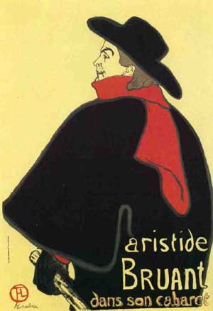 Тулуз-Лотрек. Аристид Брюан в своем кабаре, 1893
