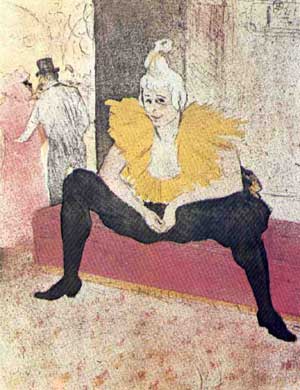 Тулуз-Лотрек. Сидящая клоунесса (Ша-Ю-Као), 1896